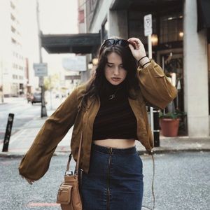 Comfortable lightweight golden jacket